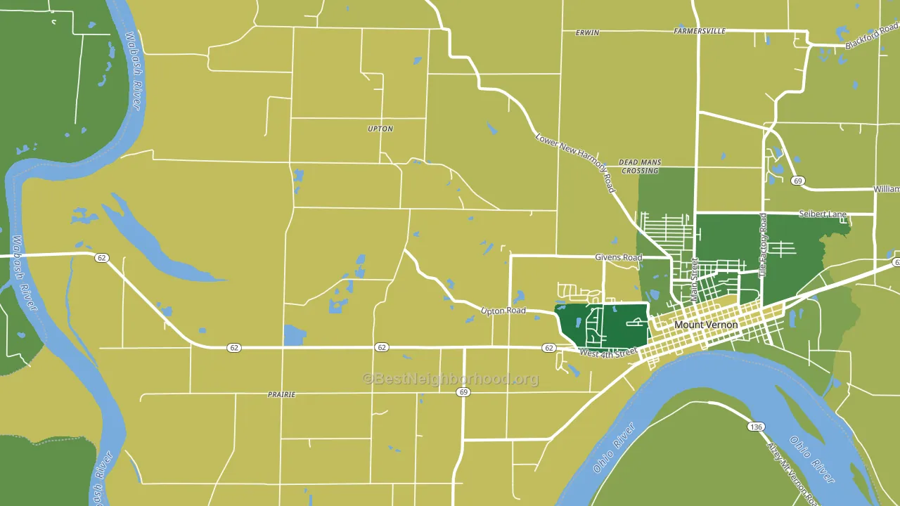 Upton, IN block-group voter-turnout map
