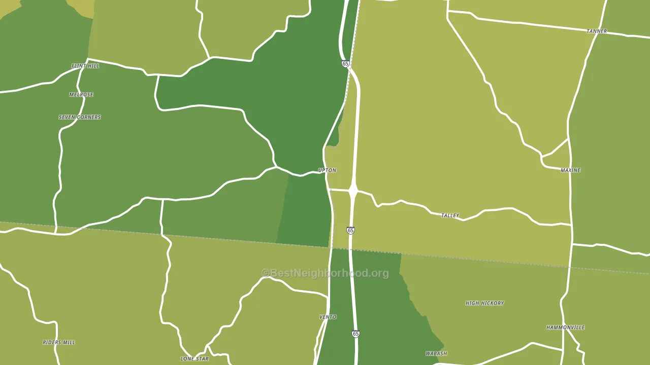 Upton, KY block-group voter-turnout map