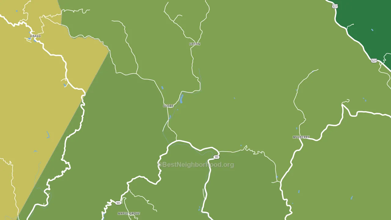 Upton, NC block-group voter-turnout map
