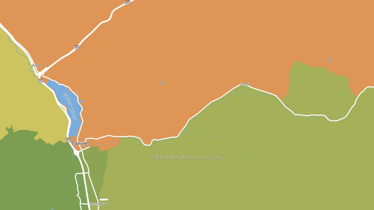 Upton, UT block-group voter-turnout map
