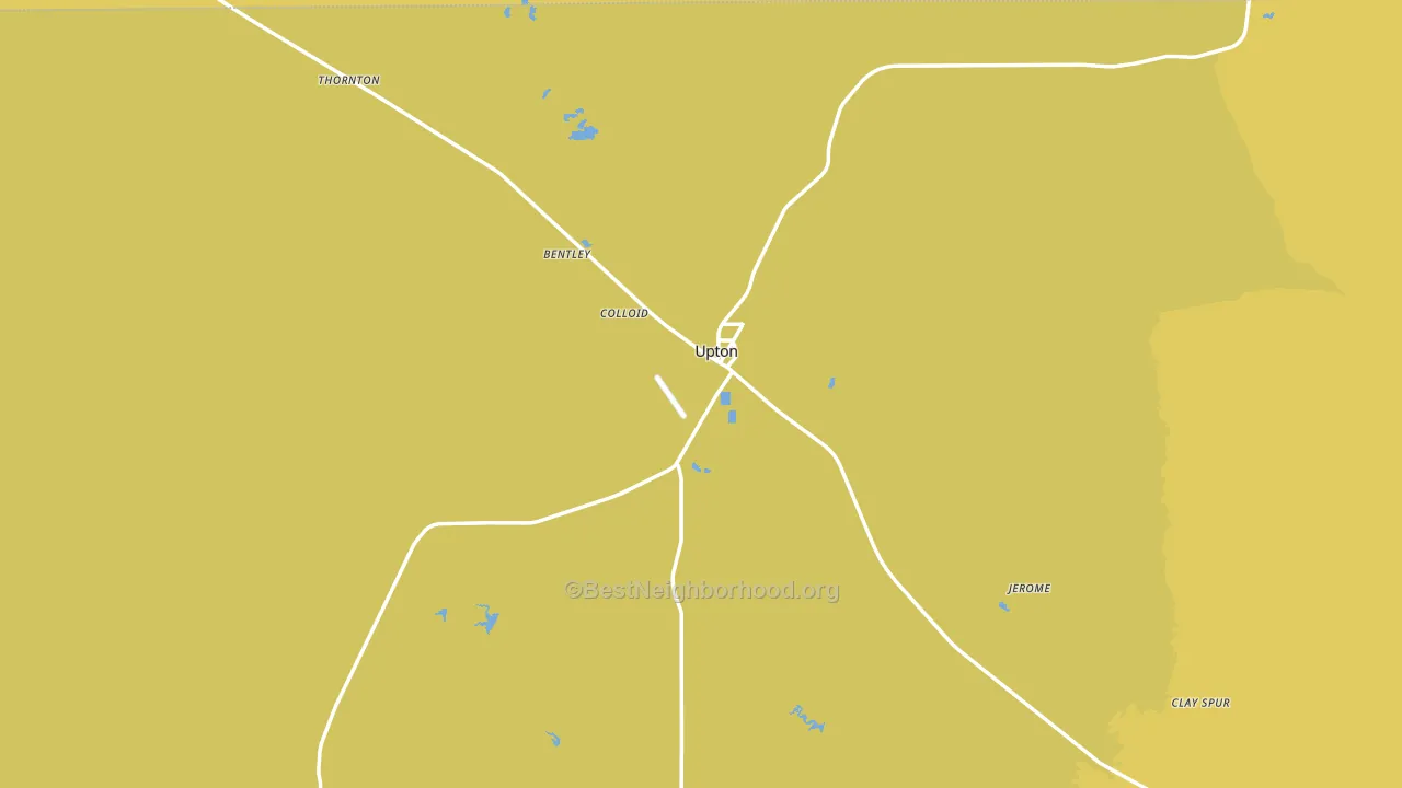 Upton, WY block-group voter-turnout map