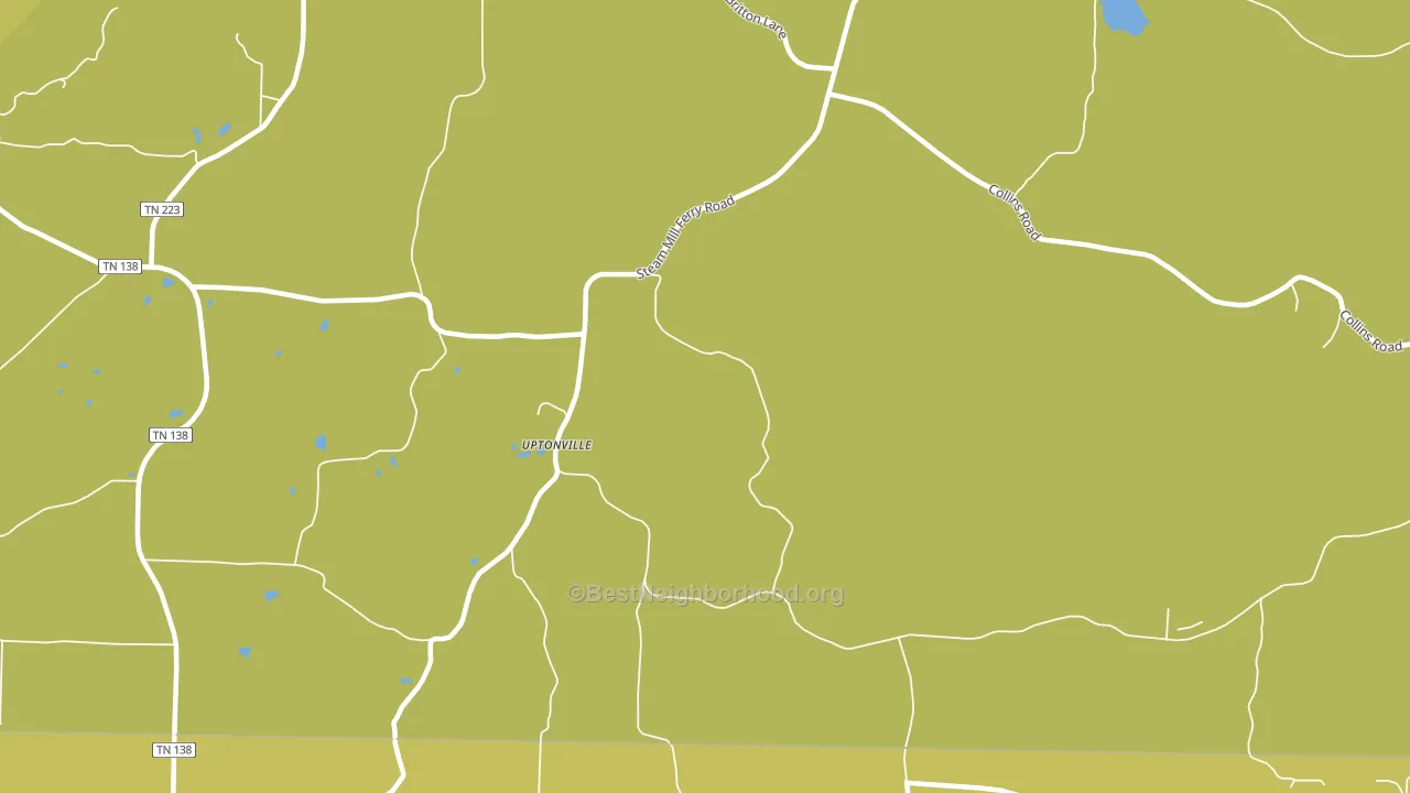 Uptonville, TN block-group voter-turnout map