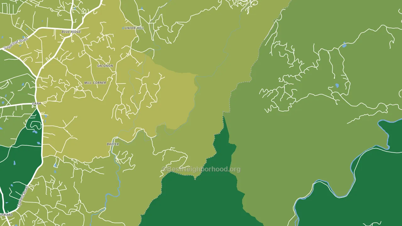 Upward, NC block-group voter-turnout map