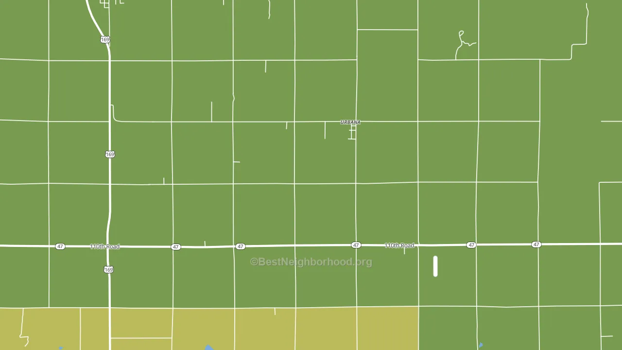 Urbana, KS block-group voter-turnout map
