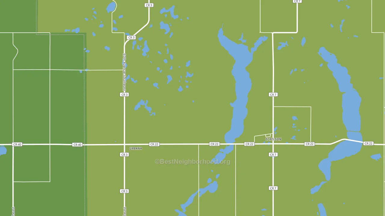 Urbana, ND block-group voter-turnout map