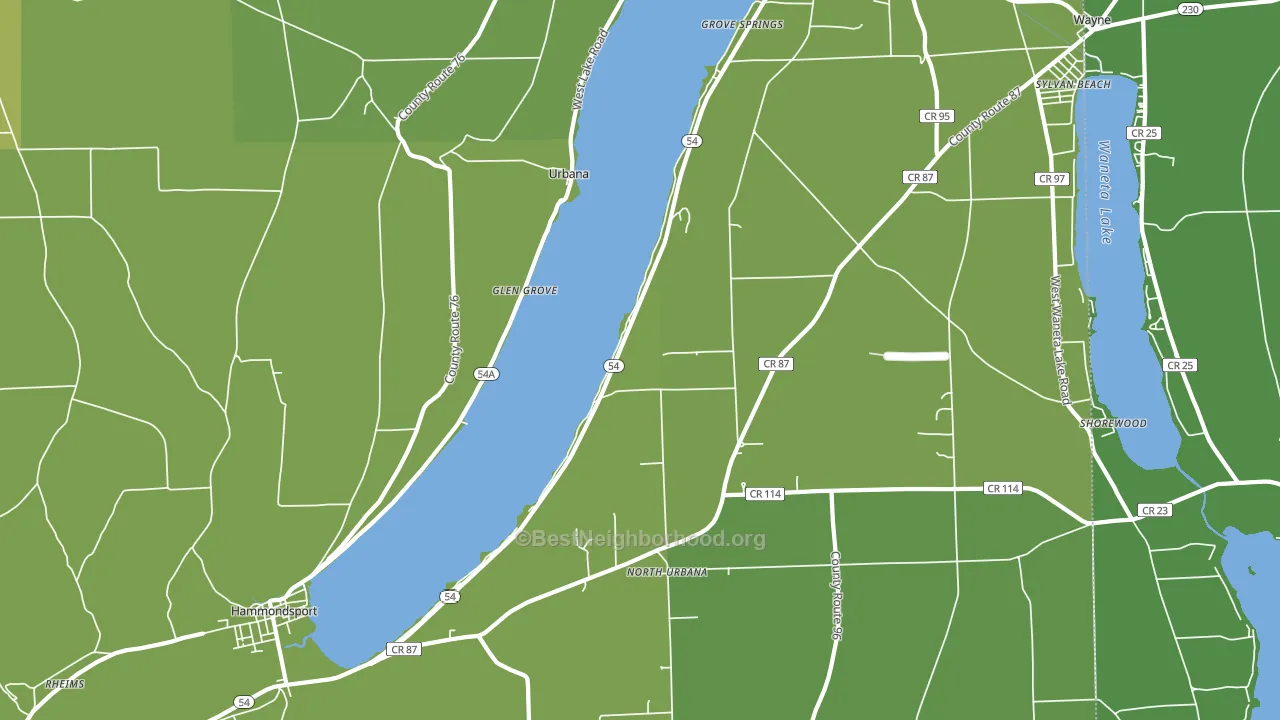 Urbana, NY block-group voter-turnout map