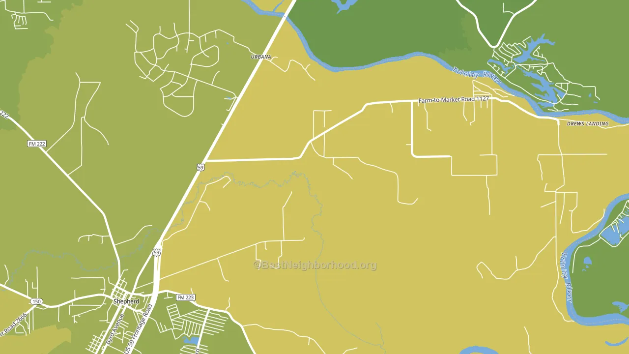 Urbana, TX block-group voter-turnout map