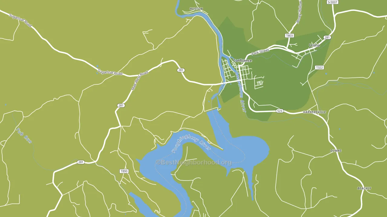 Ursina Junction, PA block-group voter-turnout map