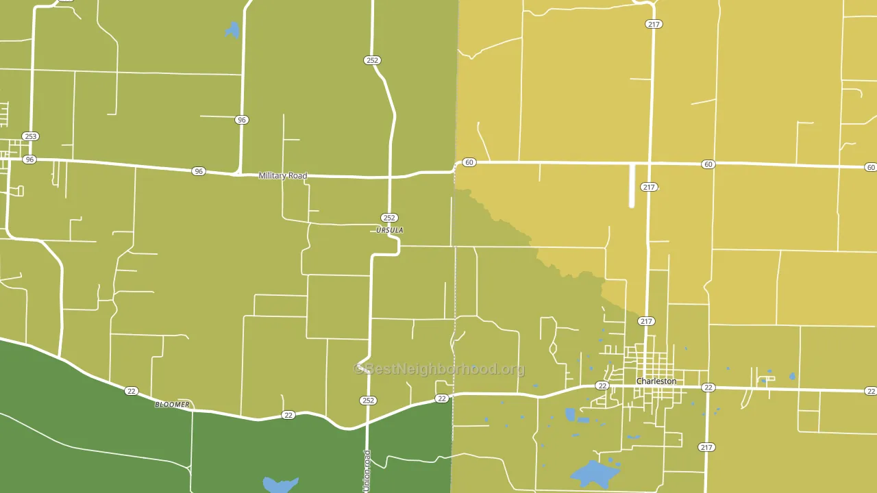 Ursula, AR block-group voter-turnout map