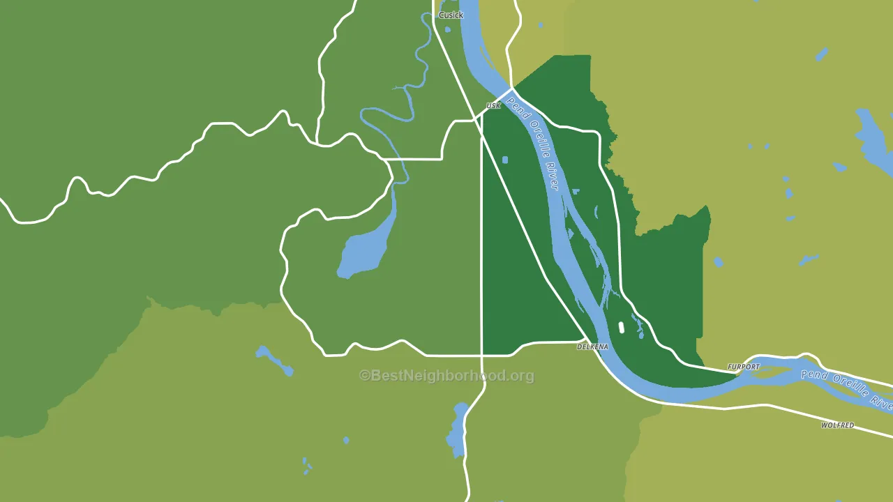 Usk, WA block-group voter-turnout map