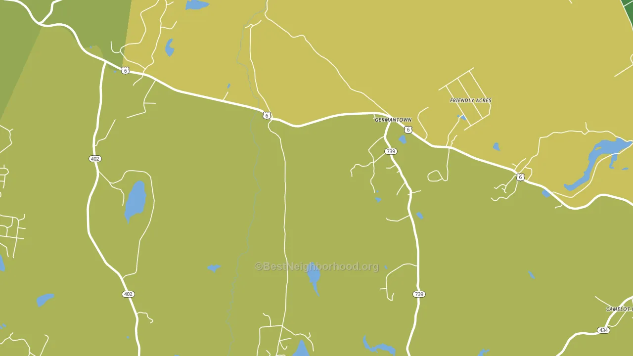 Uswick, PA block-group voter-turnout map