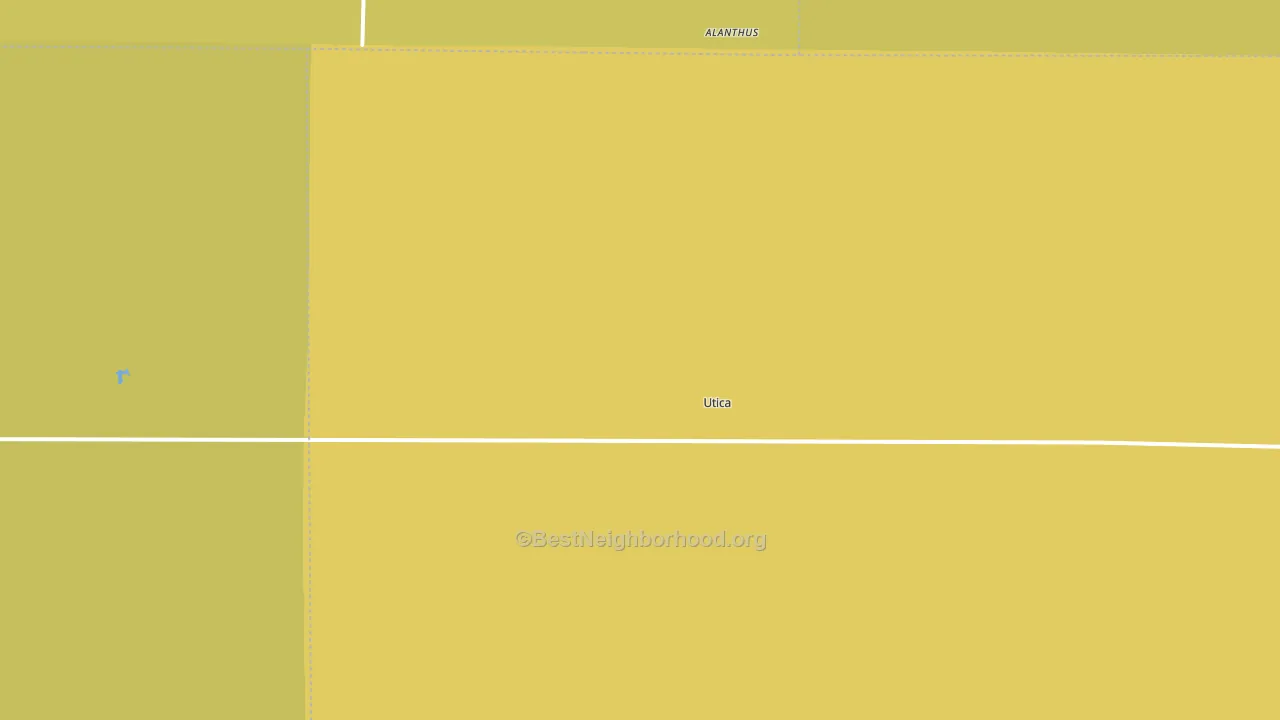 Utica, KS block-group voter-turnout map
