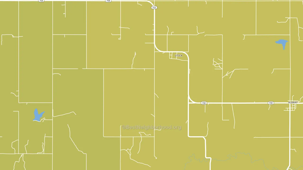 Utica, OK block-group voter-turnout map