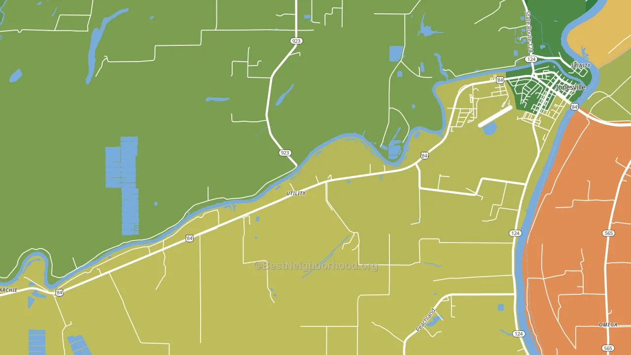 Utility, LA block-group voter-turnout map