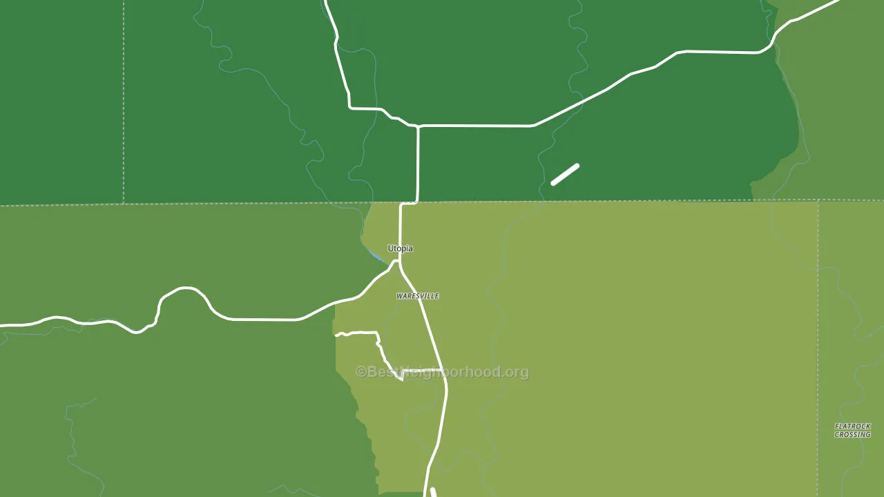 Utopia, TX block-group voter-turnout map