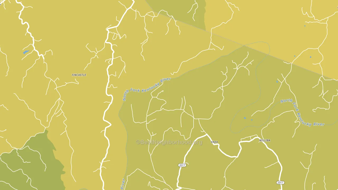 Vada, KY block-group voter-turnout map