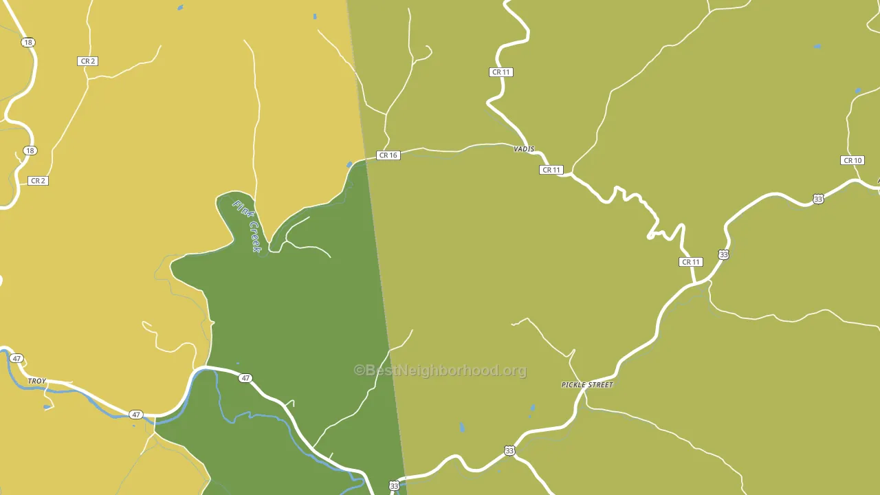 Vadis, WV block-group voter-turnout map
