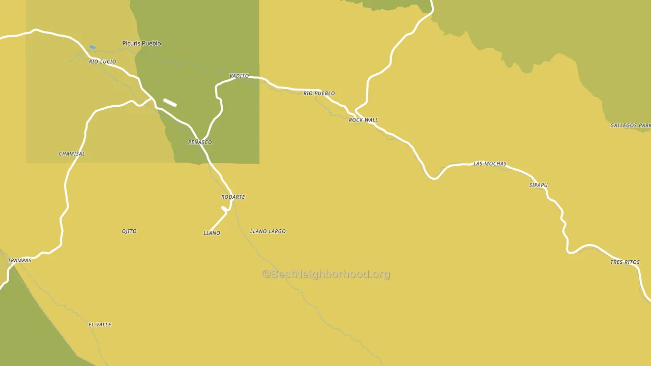 Vadito, NM block-group voter-turnout map