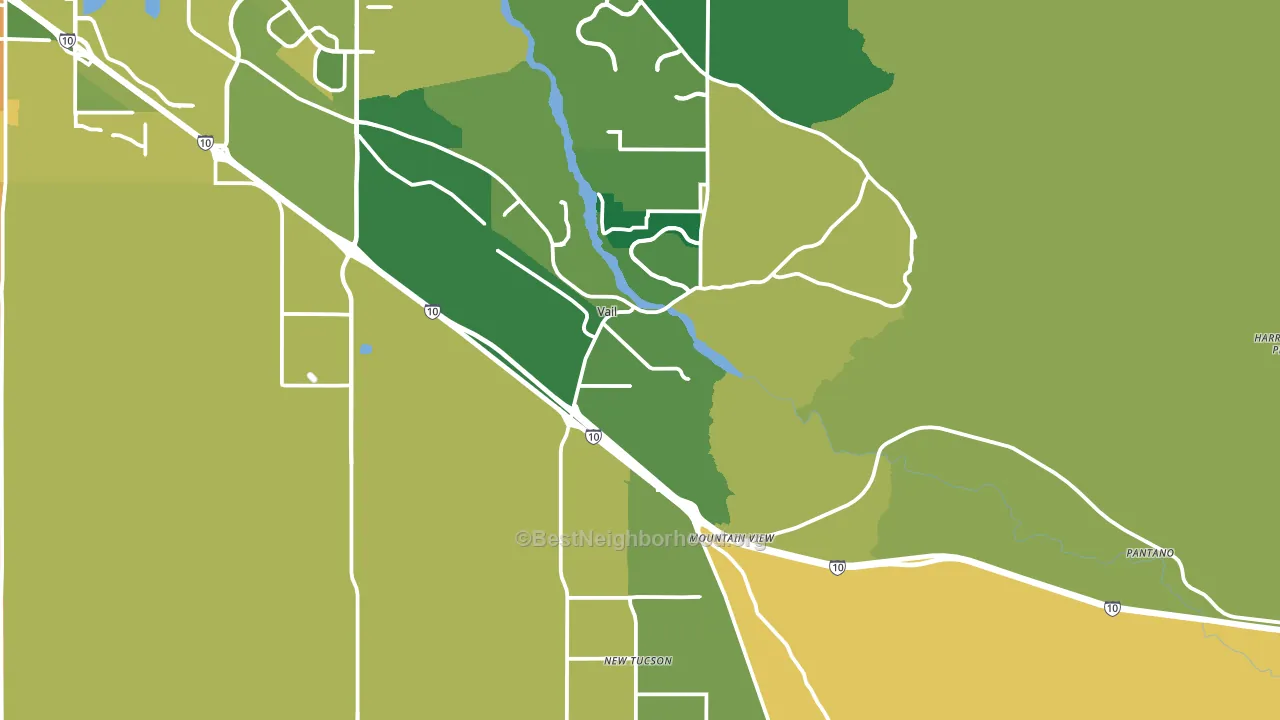 Vail, AZ block-group voter-turnout map