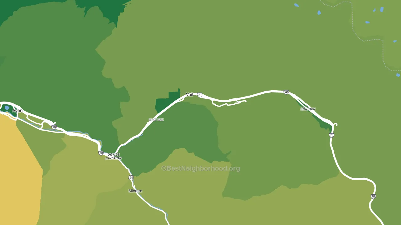 Vail, CO block-group voter-turnout map