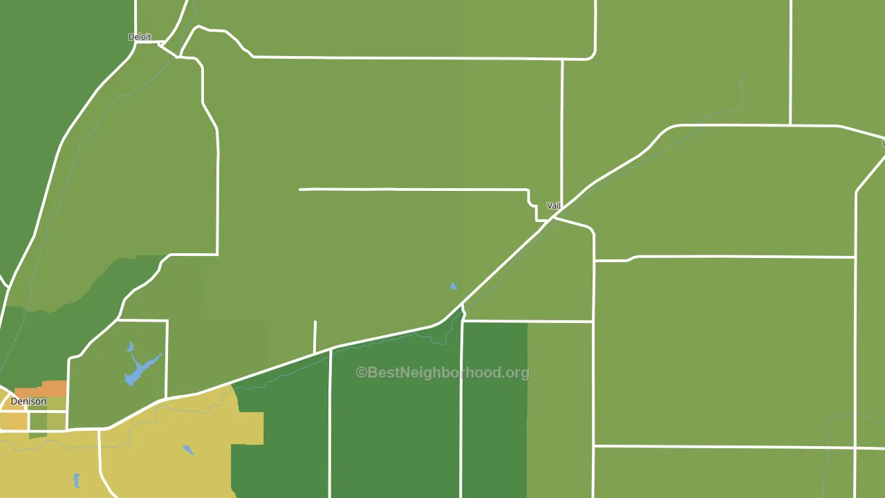 Vail, IA block-group voter-turnout map
