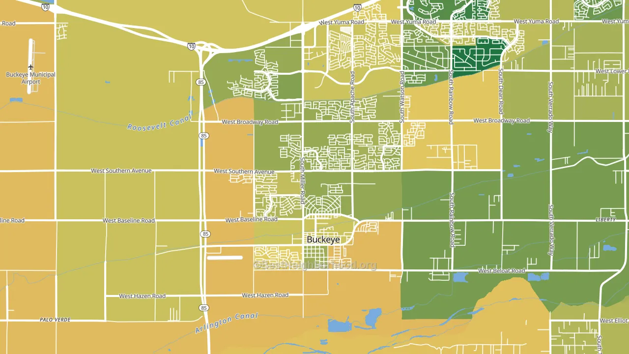 Valencia, Buckeye, AZ block-group voter-turnout map