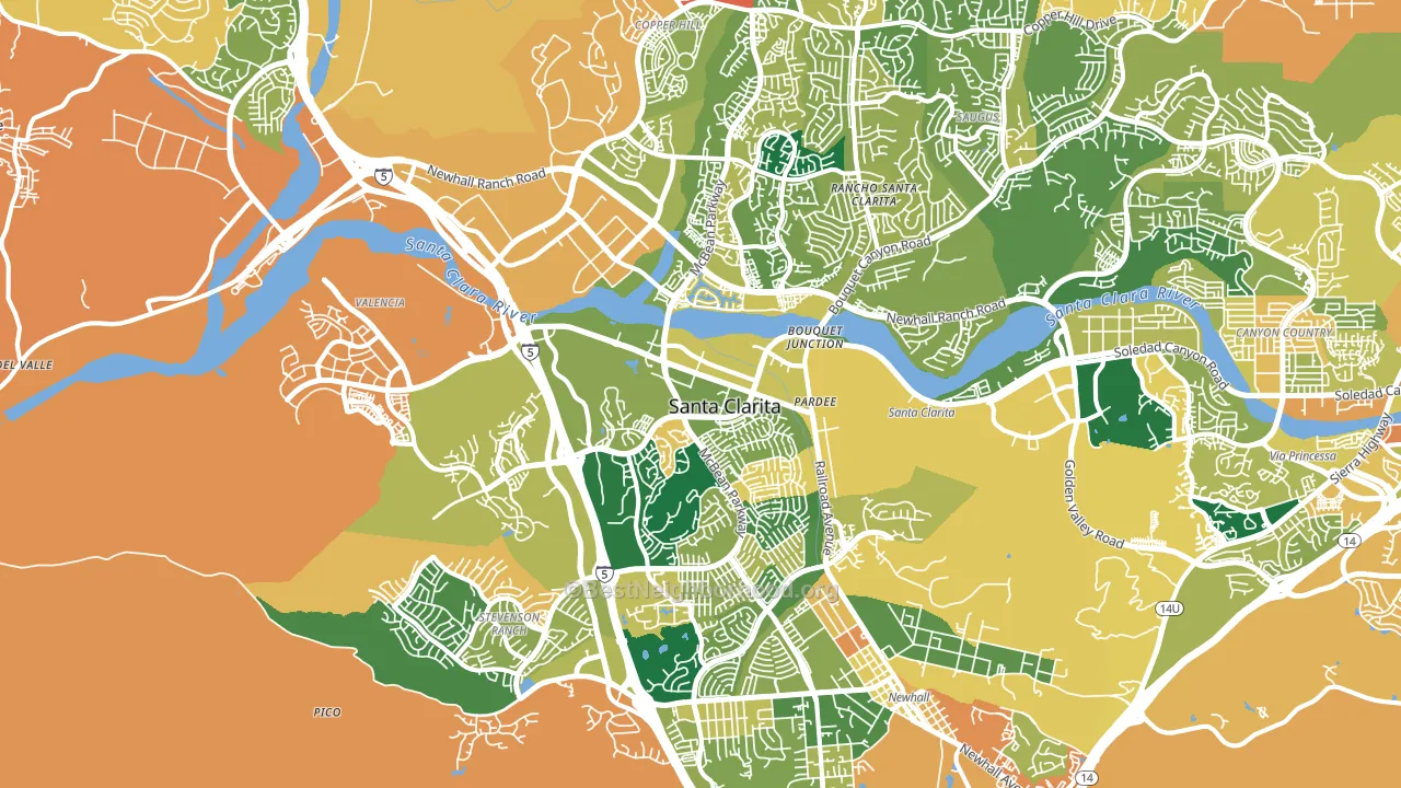 Valencia, CA block-group voter-turnout map