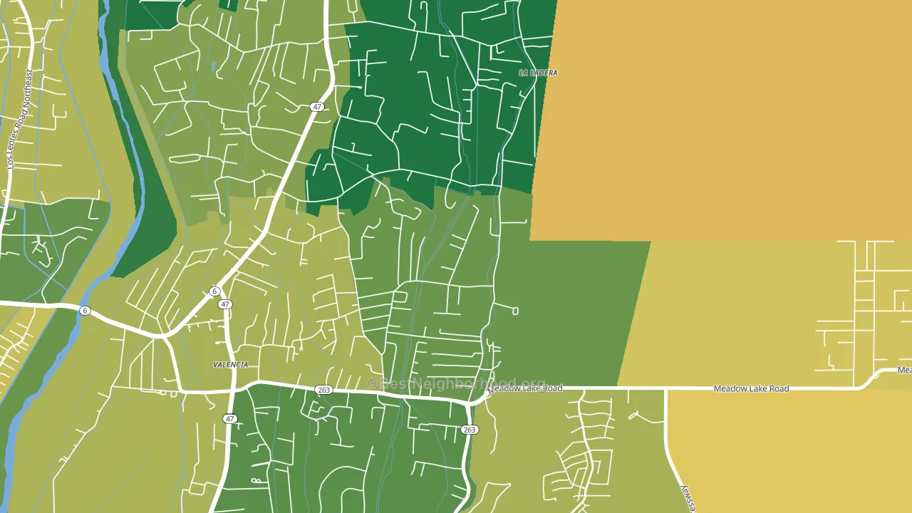 Valencia, NM block-group voter-turnout map