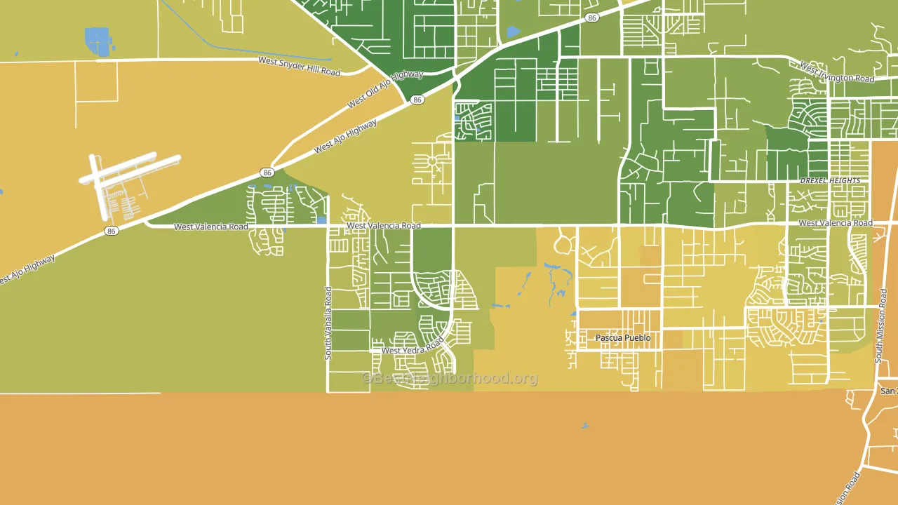Valencia West, AZ block-group voter-turnout map