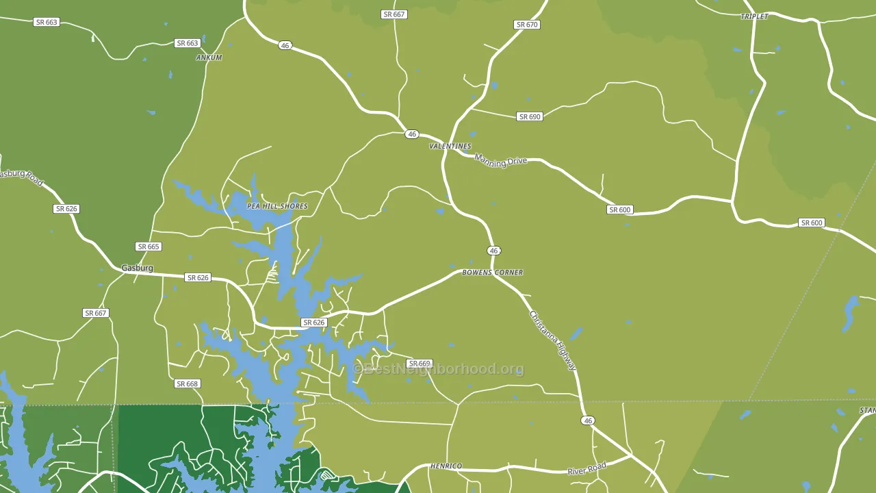 Valentines, VA block-group voter-turnout map