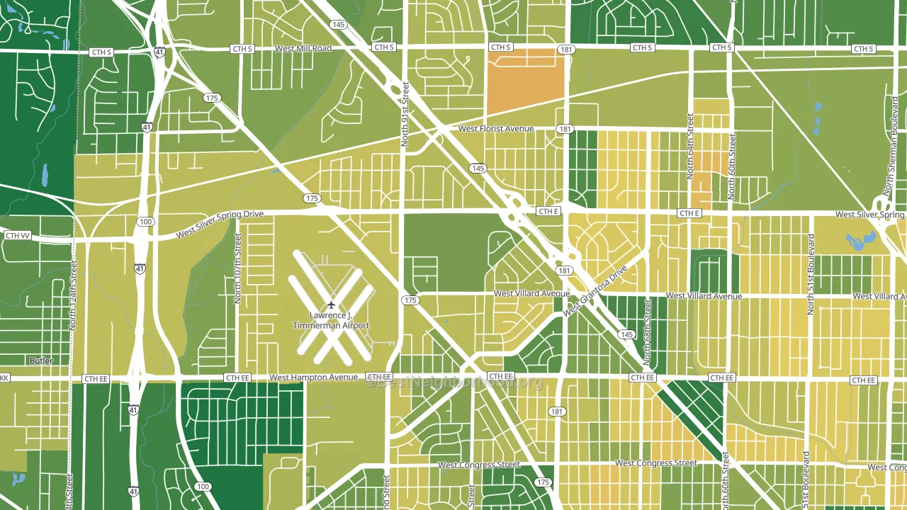 Valhalla, Milwaukee, WI block-group voter-turnout map