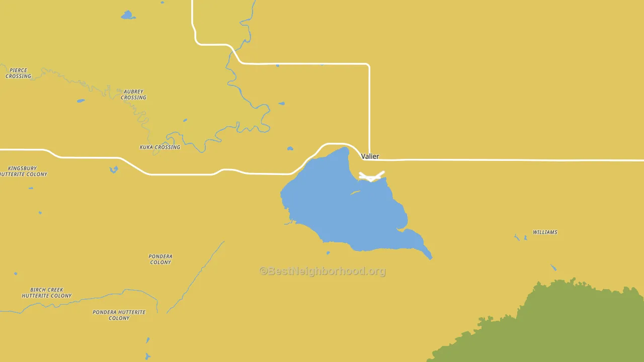 Valier, MT block-group voter-turnout map