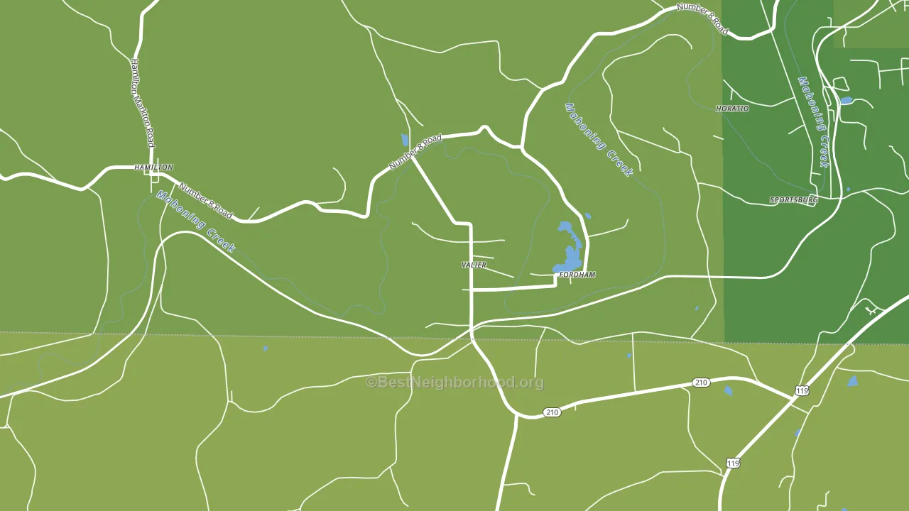 Valier, PA block-group voter-turnout map