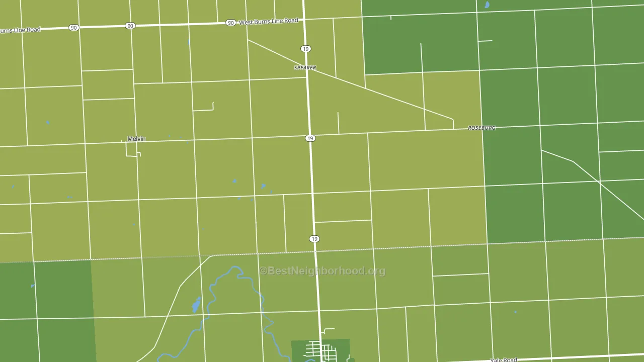 Valley Center, MI block-group voter-turnout map