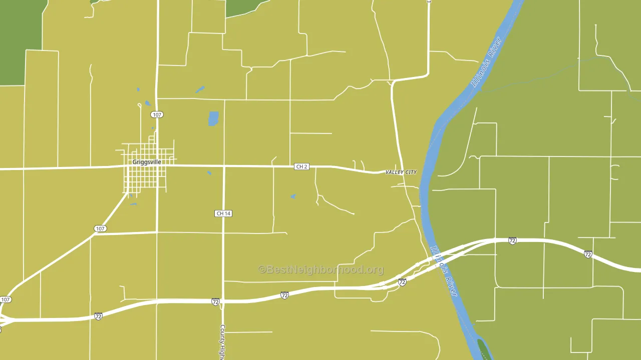 Valley City, IL block-group voter-turnout map