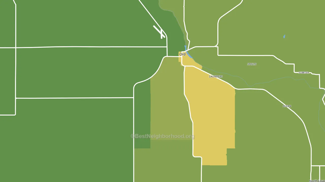 Valley County, NE block-group voter-turnout map
