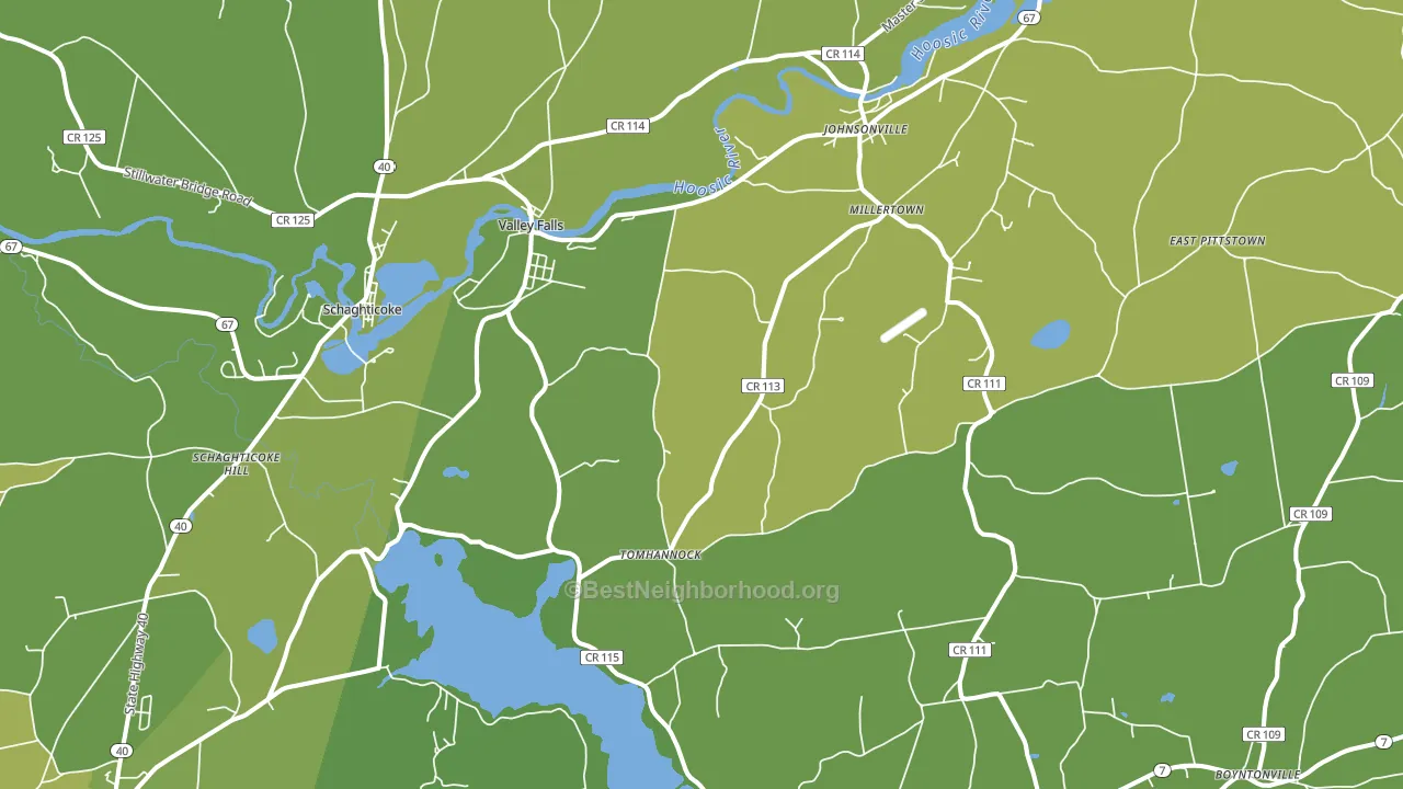 Valley Falls, NY block-group voter-turnout map