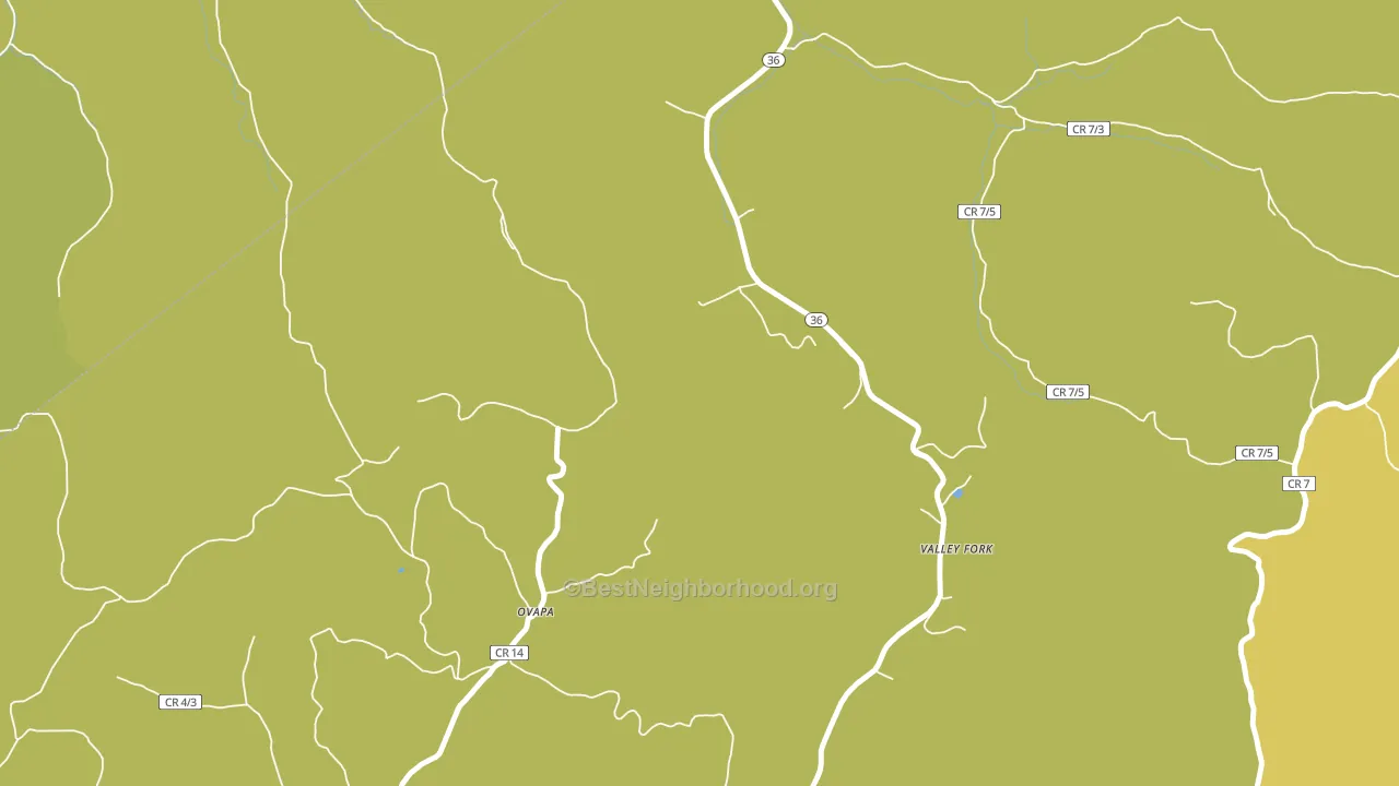 Valley Fork, WV block-group voter-turnout map