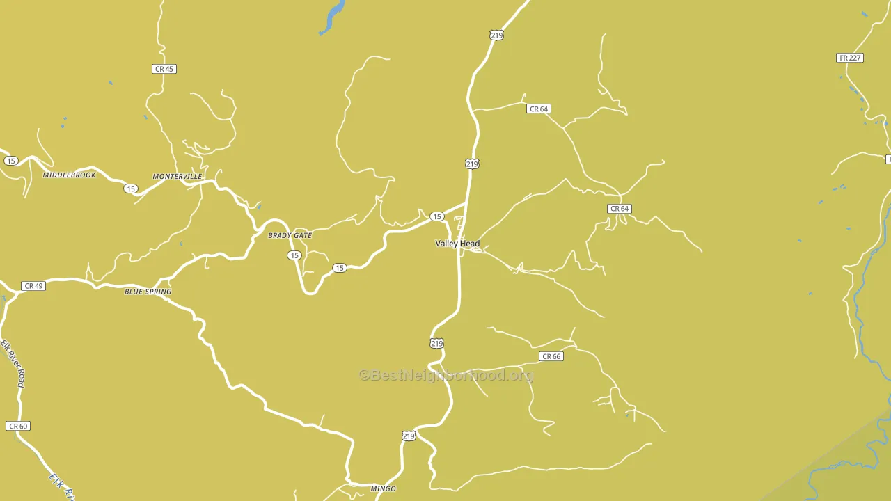 Valley Head, WV block-group voter-turnout map