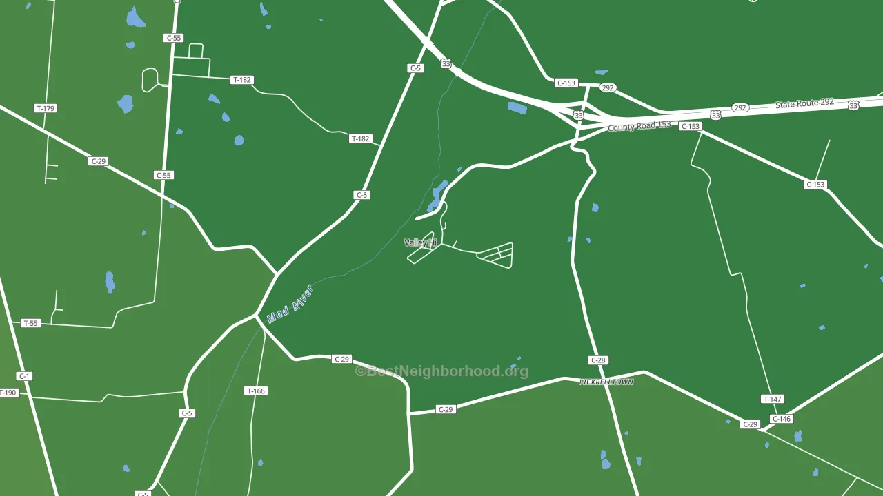 Valley-Hi, OH block-group voter-turnout map