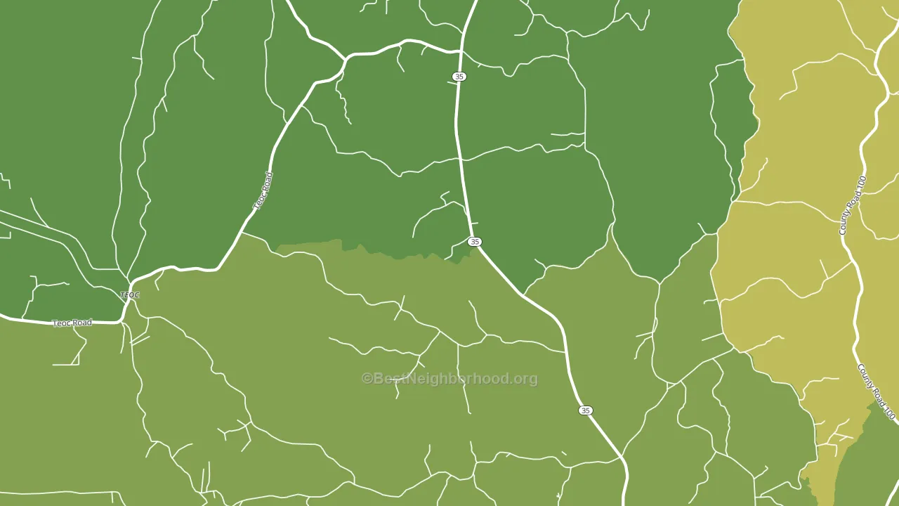 Valley Hill, MS block-group voter-turnout map