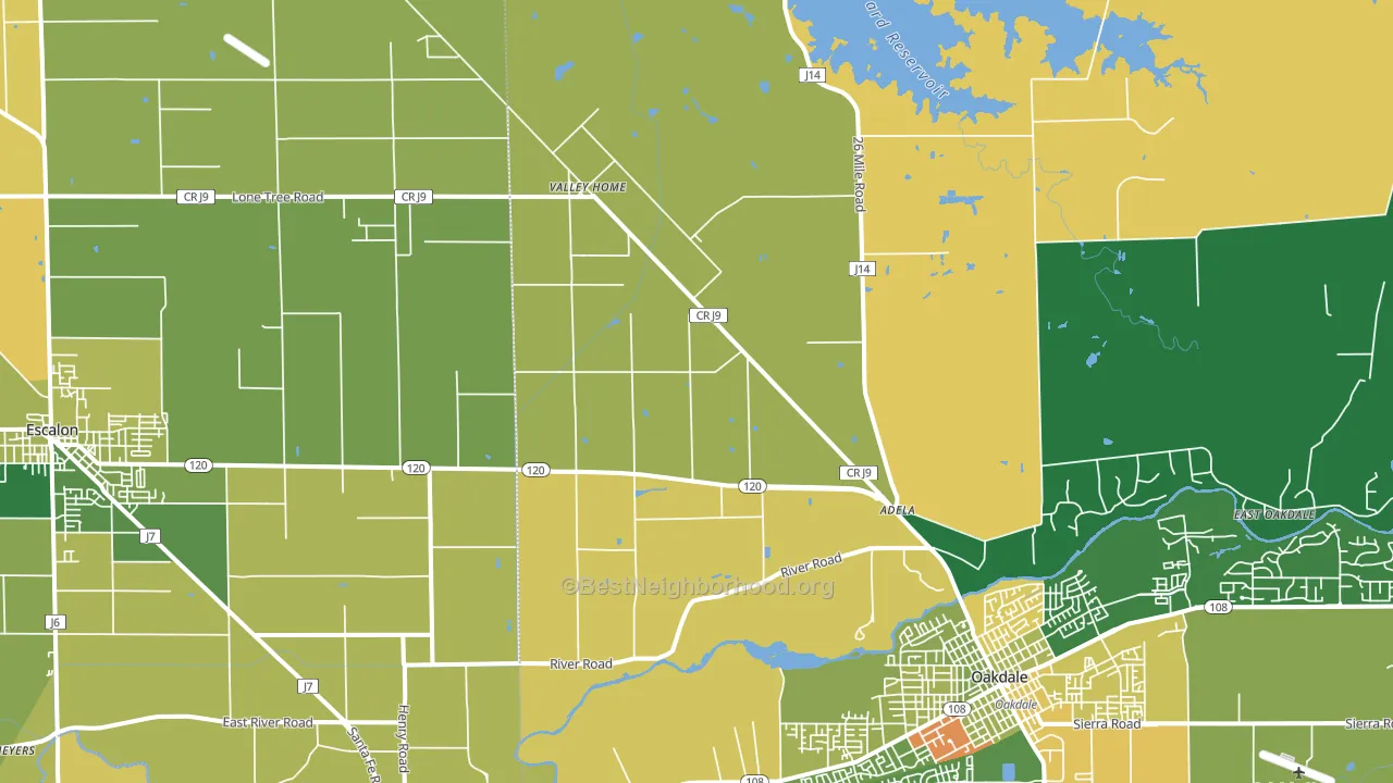 Valley Home, CA block-group voter-turnout map