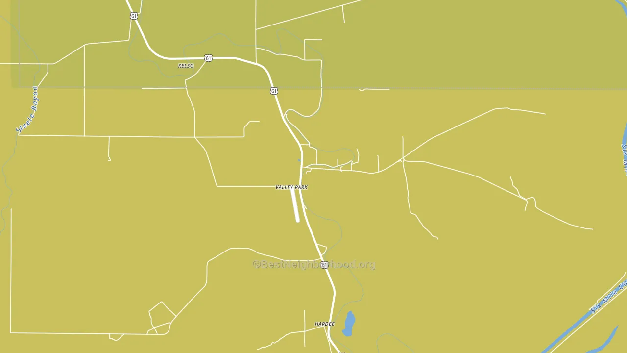Valley Park, MS block-group voter-turnout map