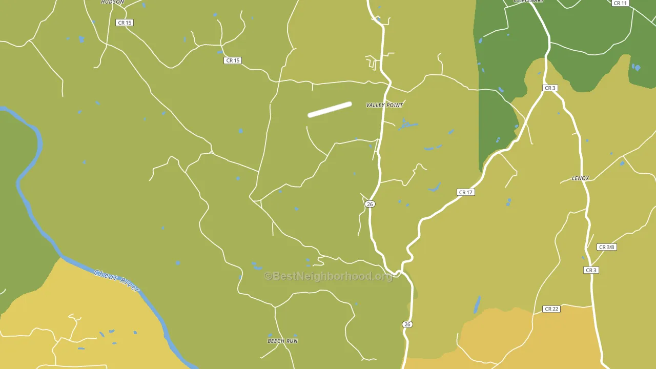 Valley Point, WV block-group voter-turnout map