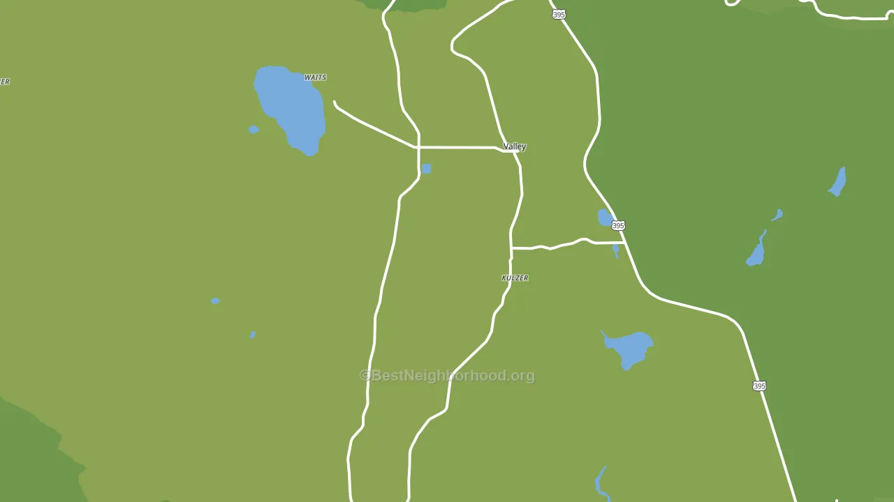 Valley, WA block-group voter-turnout map