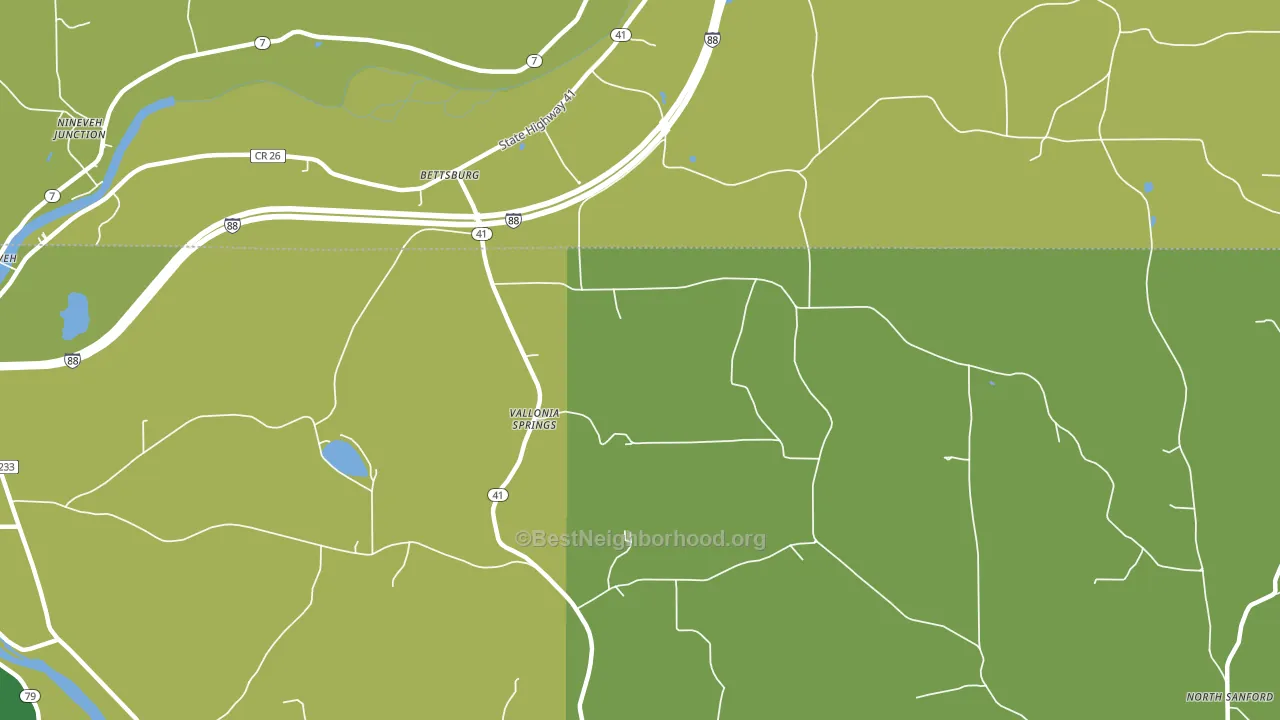 Vallonia Springs, NY block-group voter-turnout map