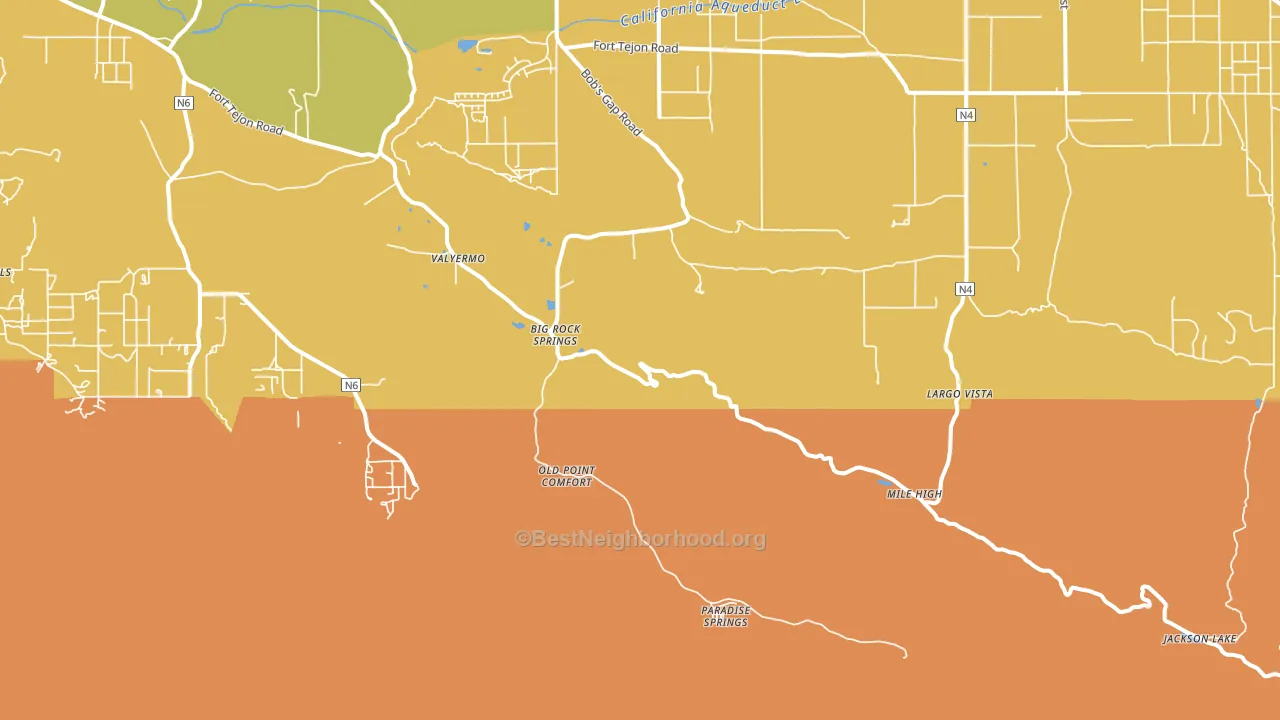 Valyermo, CA block-group voter-turnout map