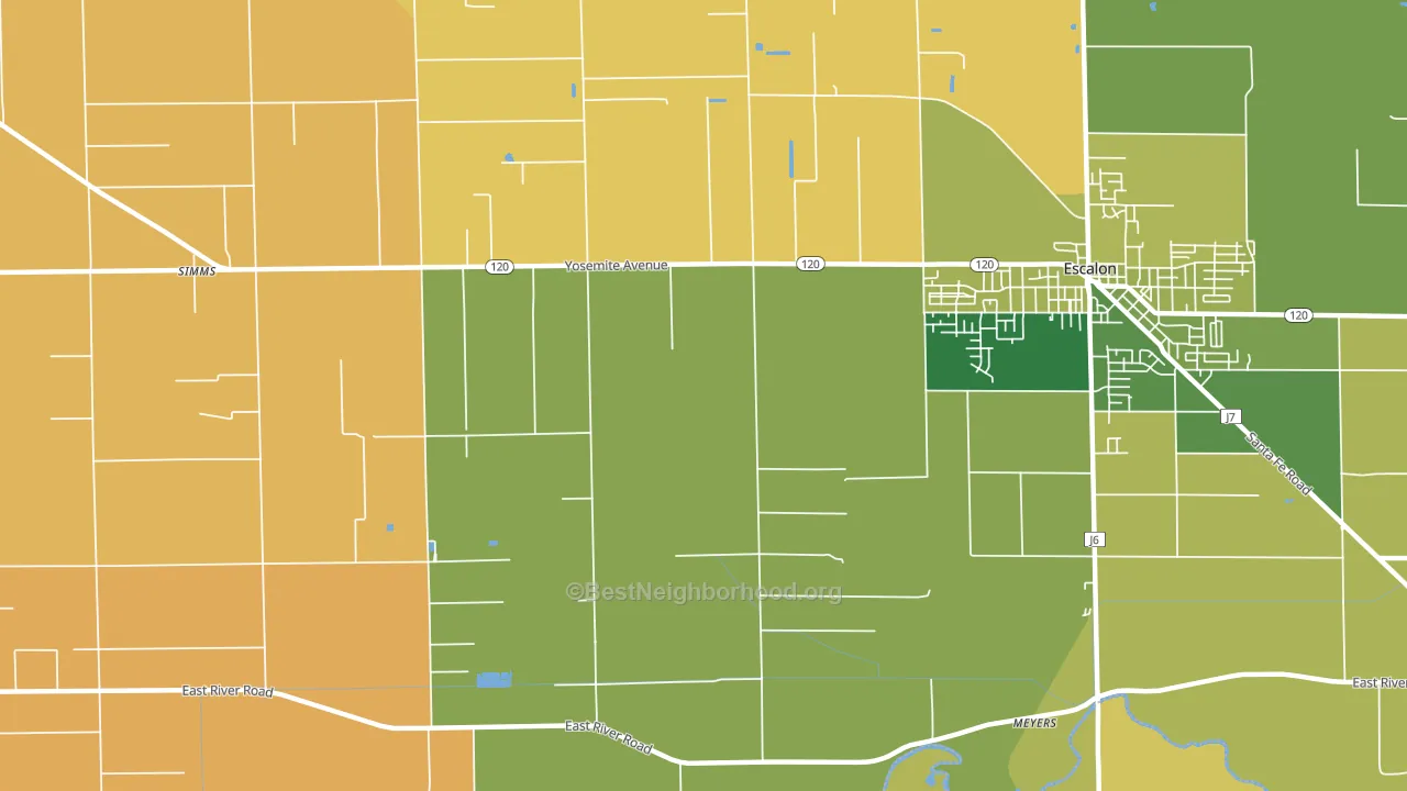 Van Allen, CA block-group voter-turnout map