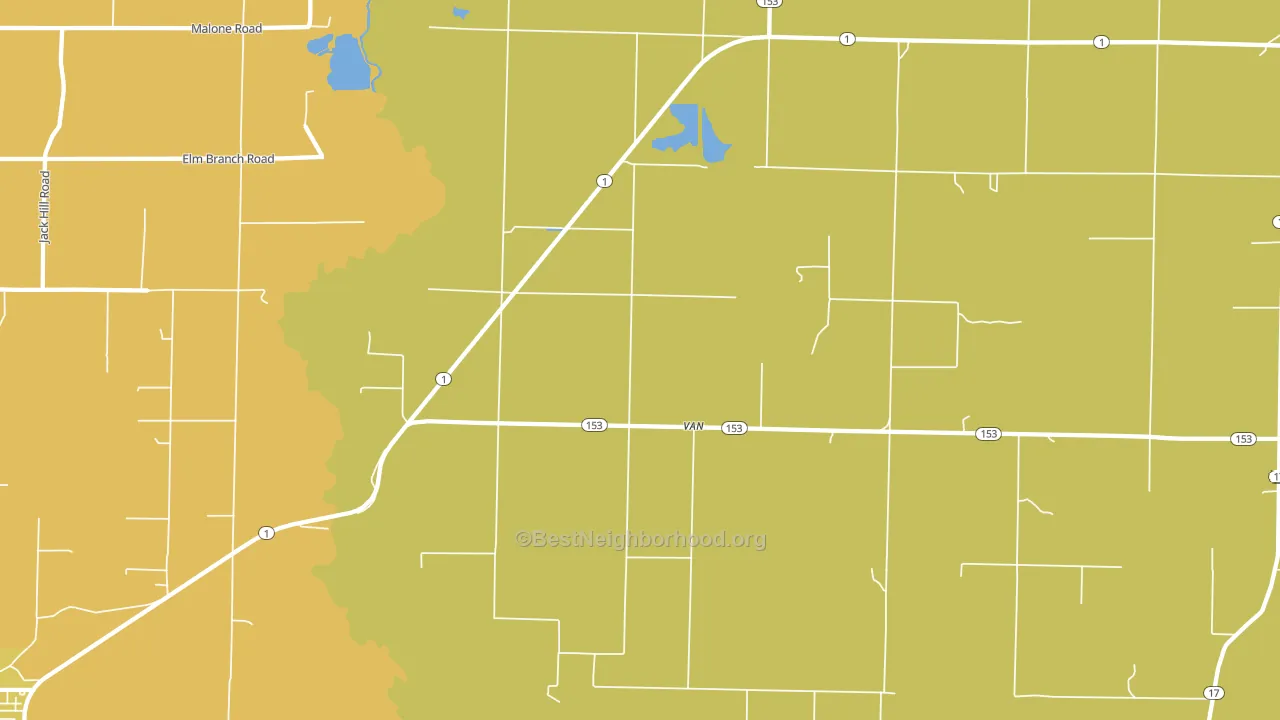 Van, AR block-group voter-turnout map
