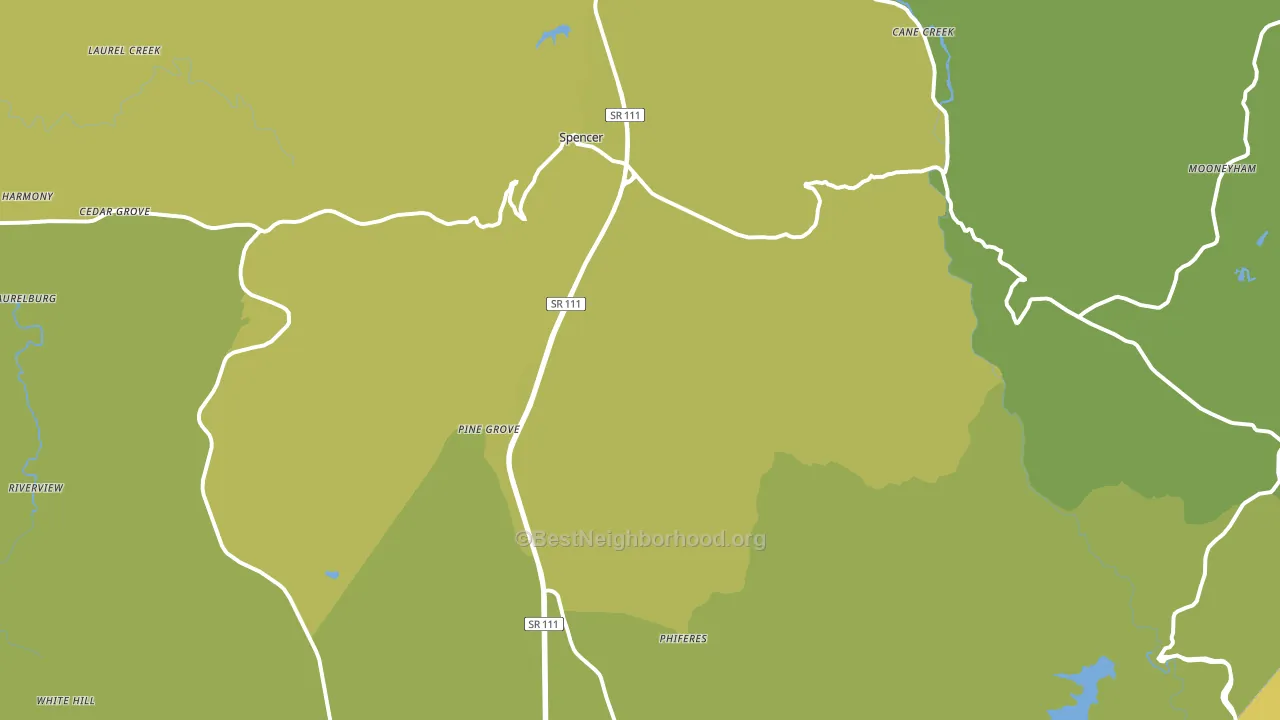 Van Buren County, TN block-group voter-turnout map